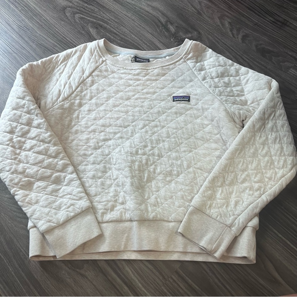 Patagonia Quilted Pullover Crewneck Sweater - Cream